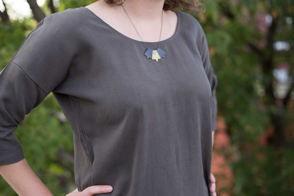 Natalie Joy Elongated Half Star Necklace Natalie Joy Elongated Half Star Necklace