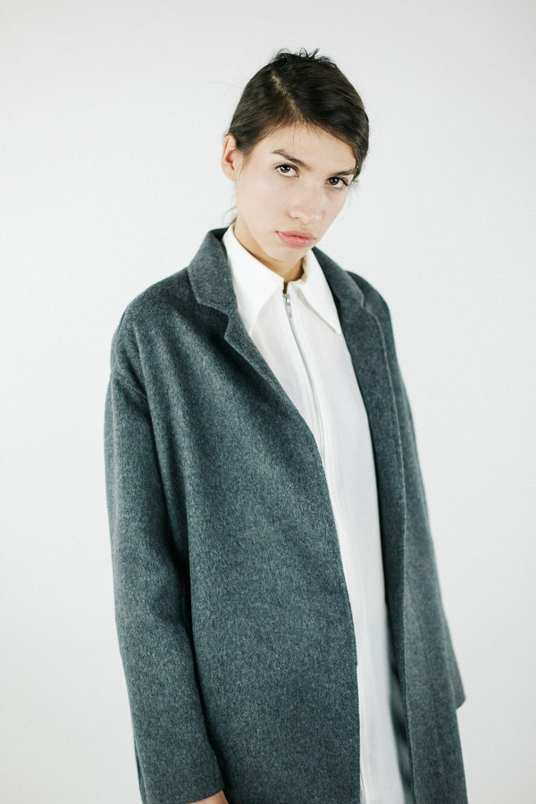 Acrho Achro Handmade Long Coat - Grey Acrho Achro Handmade Long Coat - Grey