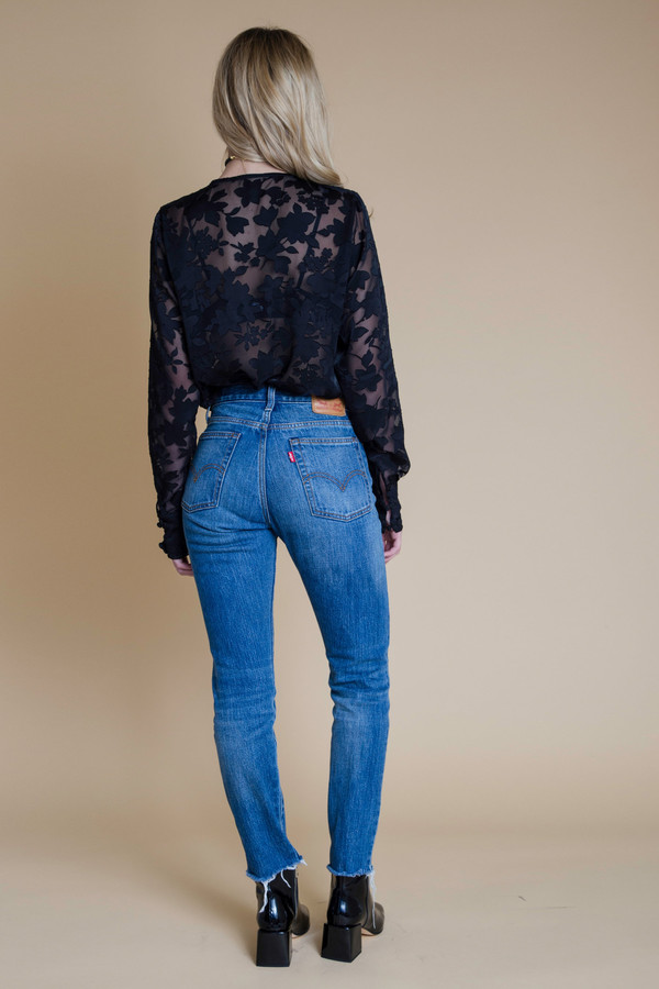 BETWEEN TEN Cypress Blouse - Black Floral BETWEEN TEN Cypress Blouse - Black Floral