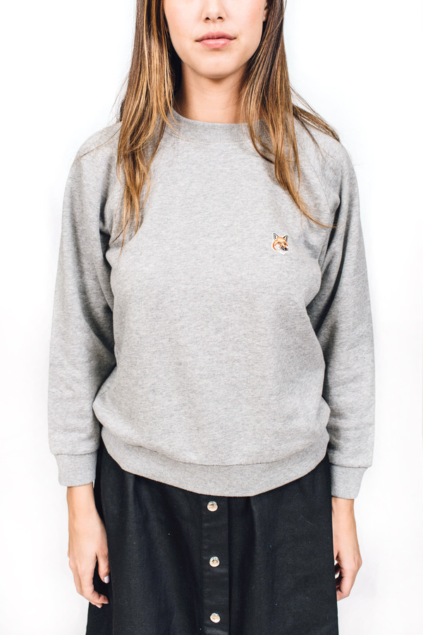 Maison Kitsune Sweat Shirt Fox Head Patch Maison Kitsune Sweat Shirt Fox Head Patch