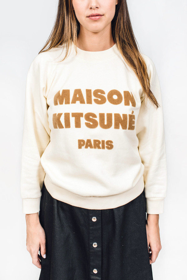 Maison Kitsune Sweat Shirt Hair Print Maison Kitsune Sweat Shirt Hair Print