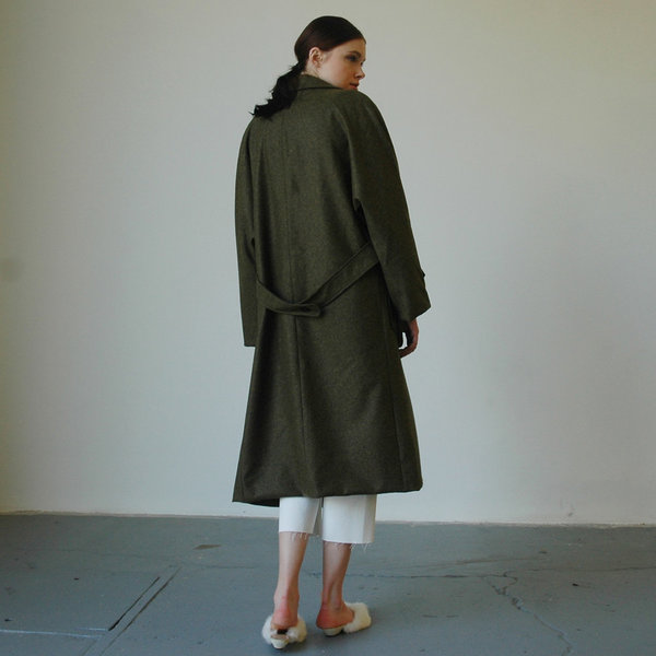 Nikki Chasin Lozano Shawl Collar Coat - Olive Nikki Chasin Lozano Shawl Collar Coat - Olive