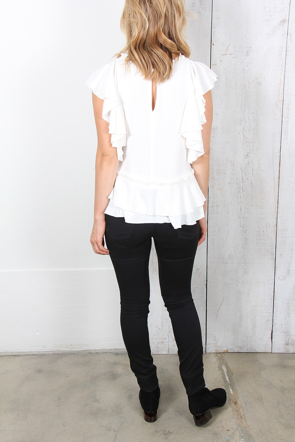 Apiece Apart HACIENDA RUFFLE SLEEVE TOP Apiece Apart HACIENDA RUFFLE SLEEVE TOP