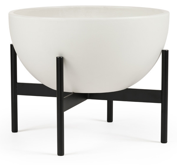 Modernica Case Study Ceramic Bowl With Metal Stand, M Modernica Case Study Ceramic Bowl With Metal Stand, M