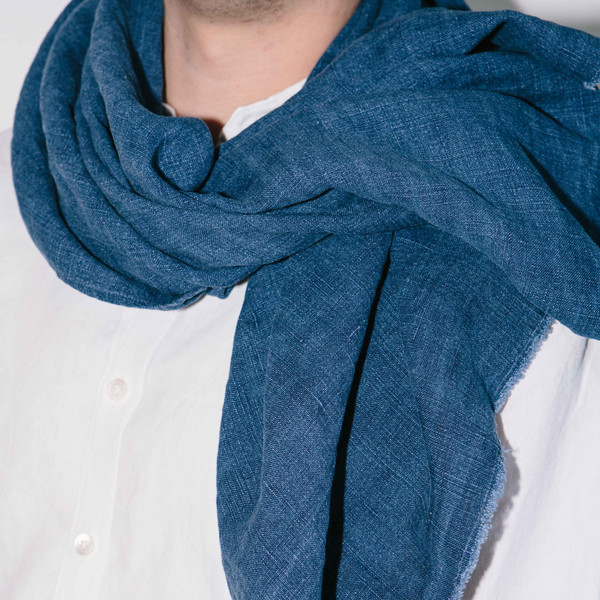 Blluemade Indigo Linen Scarf Blluemade Indigo Linen Scarf
