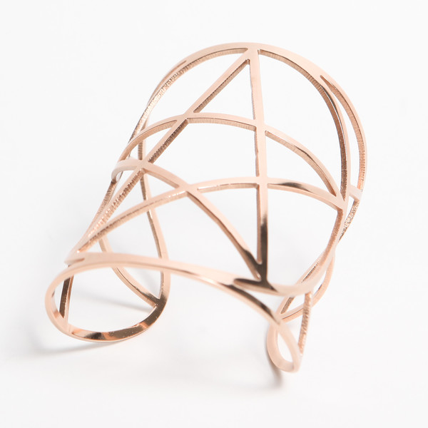 Mini Pentagram Cuff, Rose Gold Mini Pentagram Cuff, Rose Gold