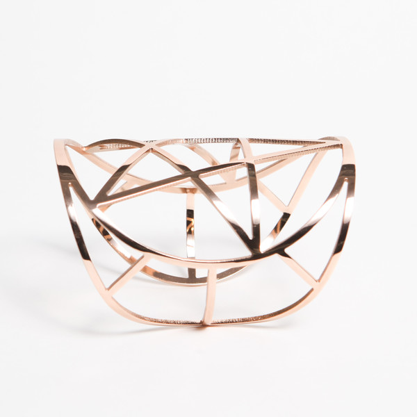 Mini Pentagram Cuff, Rose Gold Mini Pentagram Cuff, Rose Gold