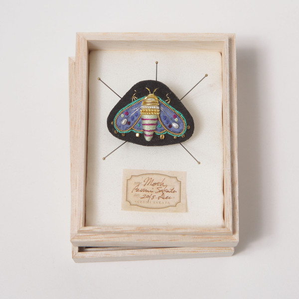 Azumi Sakata Moth Brooch, Black - Small Azumi Sakata Moth Brooch, Black - Small