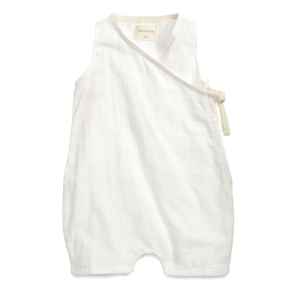 Bacabuche Kimono Baby Romper White Bacabuche Kimono Baby Romper White