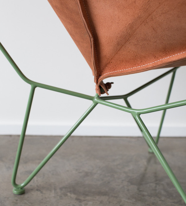 GARZA MARFA Saddle Leather Oval Chair GARZA MARFA Saddle Leather Oval Chair