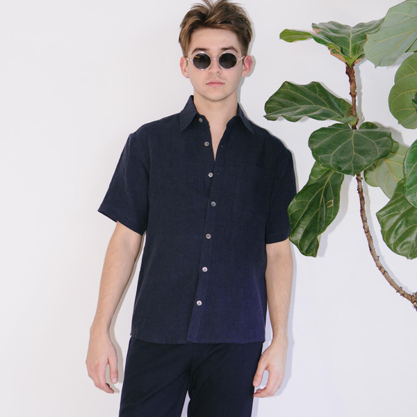 Blluemade Short-Sleeve Linen Shirt Blluemade Short-Sleeve Linen Shirt