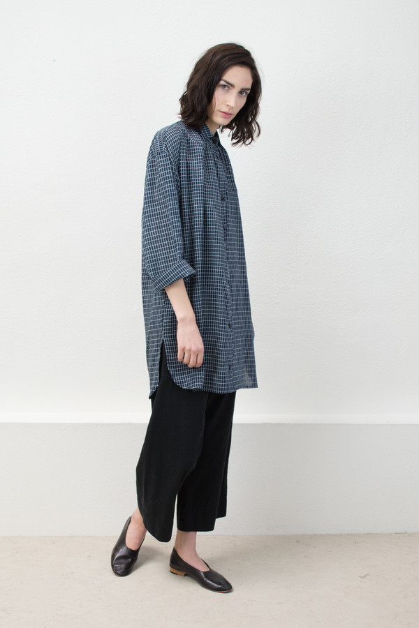 Micaela Greg Long Sleeve Grid Button Up Micaela Greg Long Sleeve Grid Button Up