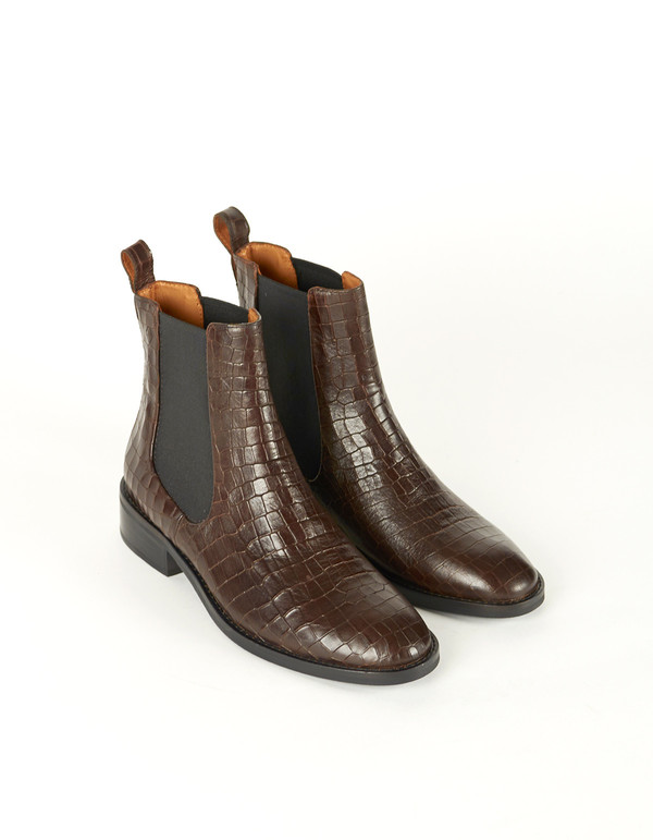 Vagabond Ava Croc Chelsea Boot Java Embossed Vagabond Ava Croc Chelsea Boot Java Embossed