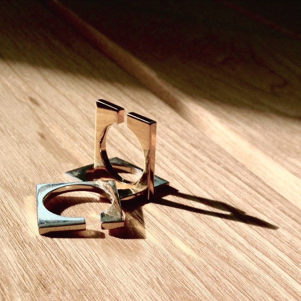AGMES Thin Open Block Ring AGMES Thin Open Block Ring