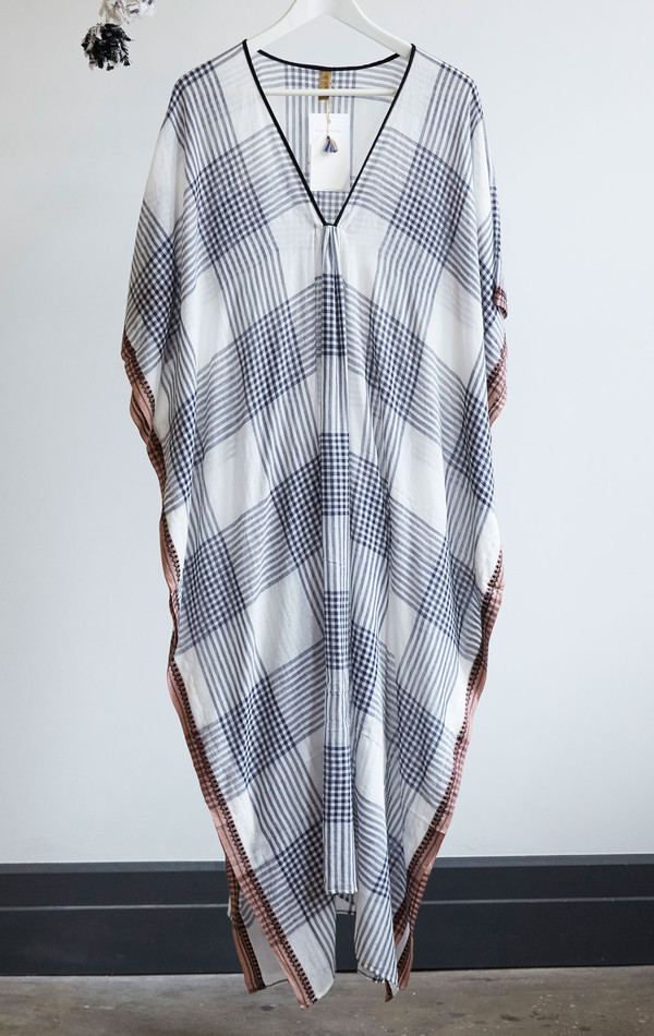 Two White Plaid caftan Two White Plaid caftan