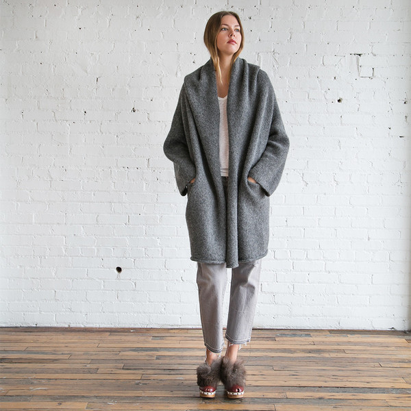 Lauren Manoogian Capote Coat Charcoal - SOLD OUT Lauren Manoogian Capote Coat Charcoal - SOLD OUT