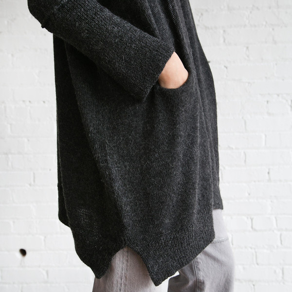Lauren Manoogian Wide Cardigan Dark Charcoal -SOLD OUT Lauren Manoogian Wide Cardigan Dark Charcoal -SOLD OUT