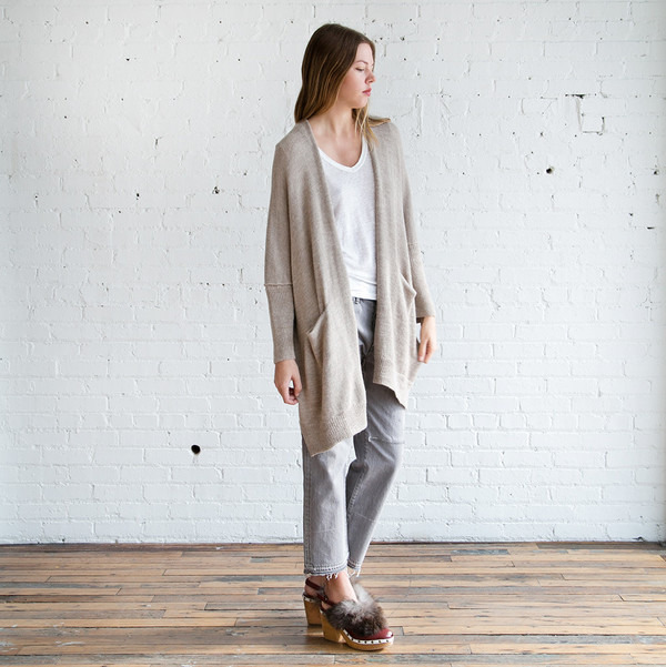 Lauren Manoogian Wide Cardigan Oatmeal SOLD OUT Lauren Manoogian Wide Cardigan Oatmeal SOLD OUT