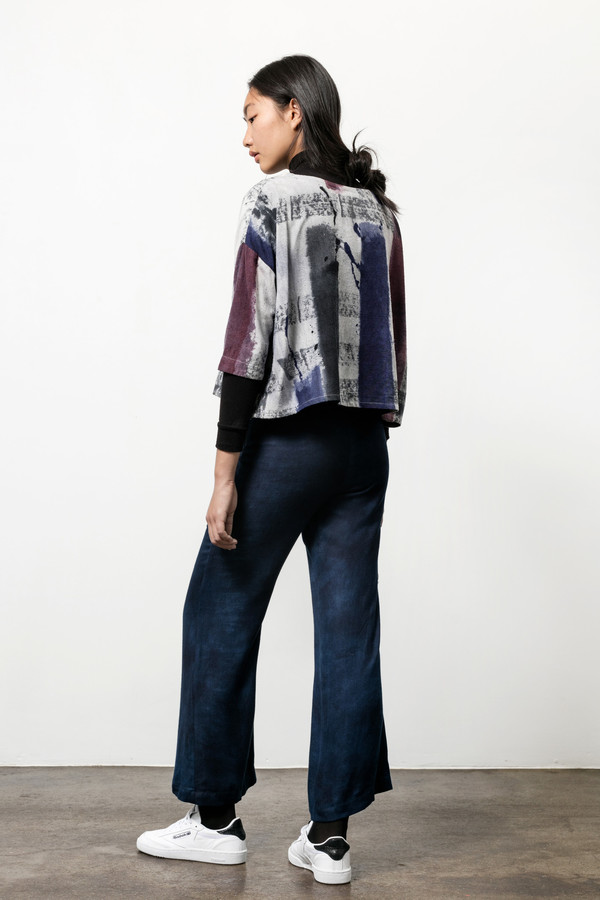 Osei-Duro Box Top in Mauve Brushstrokes Osei-Duro Box Top in Mauve Brushstrokes