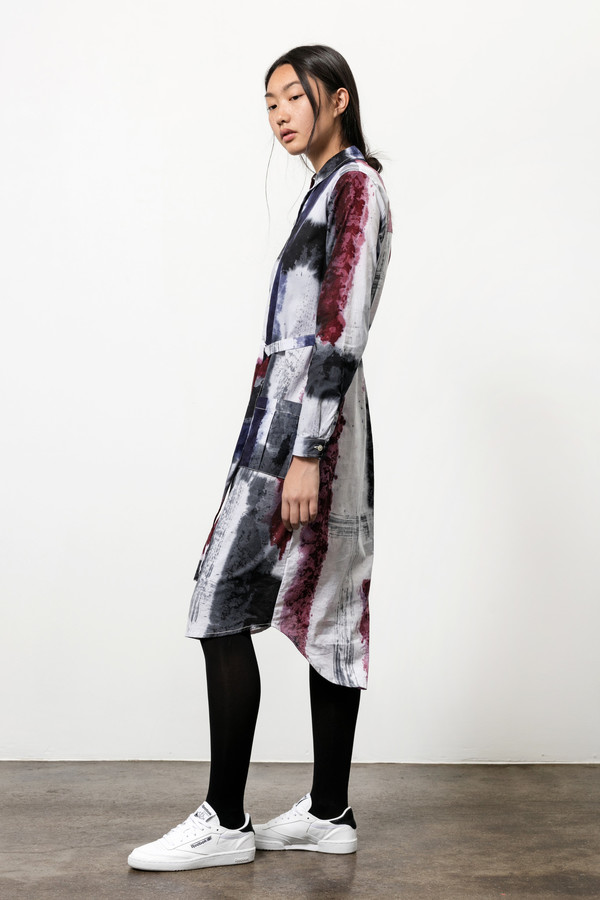 Osei-Duro Causa Dress in Mauve Brushstrokes Osei-Duro Causa Dress in Mauve Brushstrokes