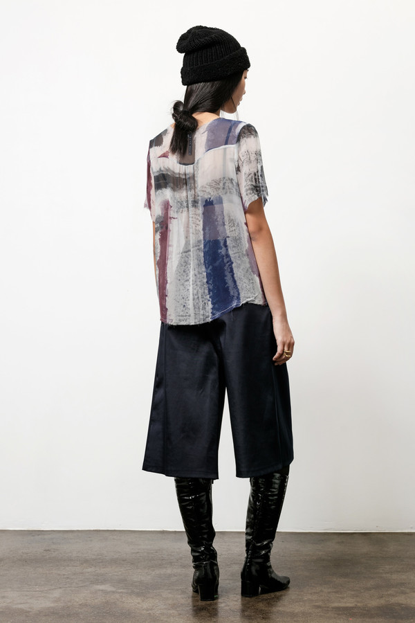 Osei-Duro Note T in Silk Chiffon Brushstrokes Osei-Duro Note T in Silk Chiffon Brushstrokes
