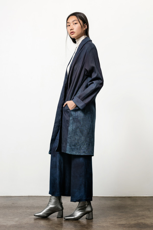 Osei-Duro Theca Coat in Natural Indigo Osei-Duro Theca Coat in Natural Indigo