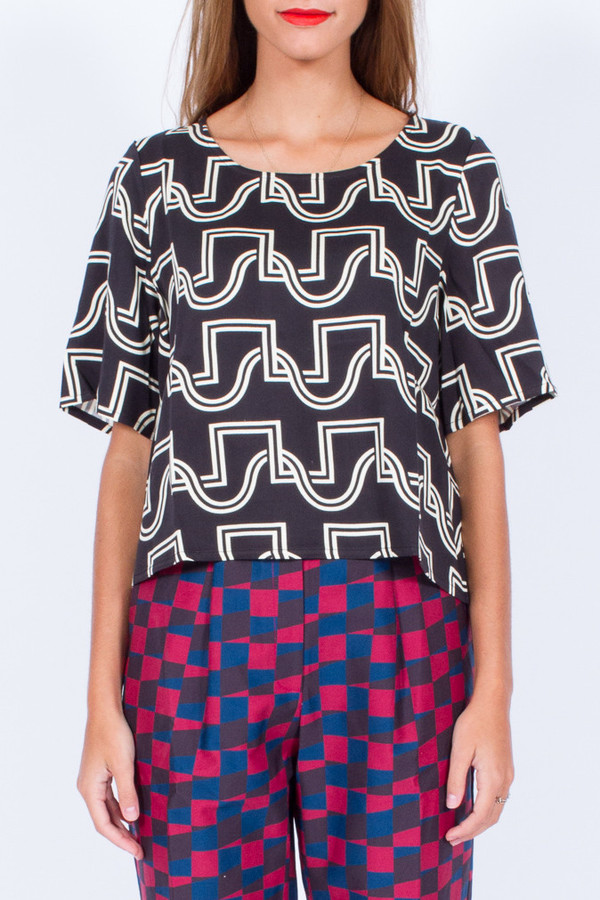 Dusen Dusen BLACK DUO WEAVE YES TEE Dusen Dusen BLACK DUO WEAVE YES TEE