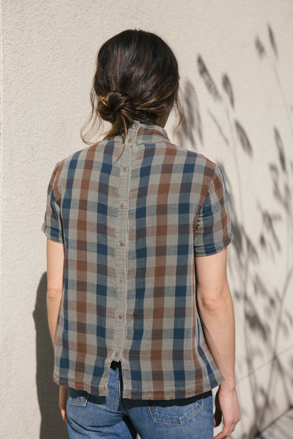 stateside plaid button blouse stateside plaid button blouse