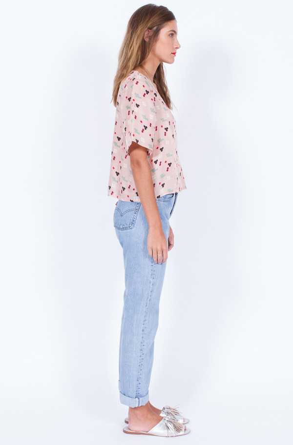 Dusen Dusen PINK FIVE DOT YES TEE Dusen Dusen PINK FIVE DOT YES TEE