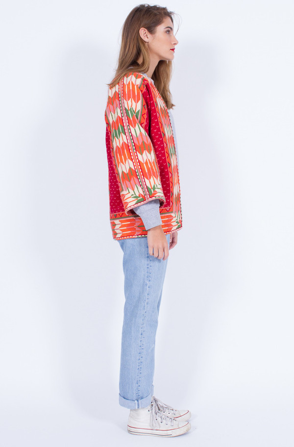 Yo Vintage! RED QUILTED JACKET (MEDIUM) Yo Vintage! RED QUILTED JACKET (MEDIUM)