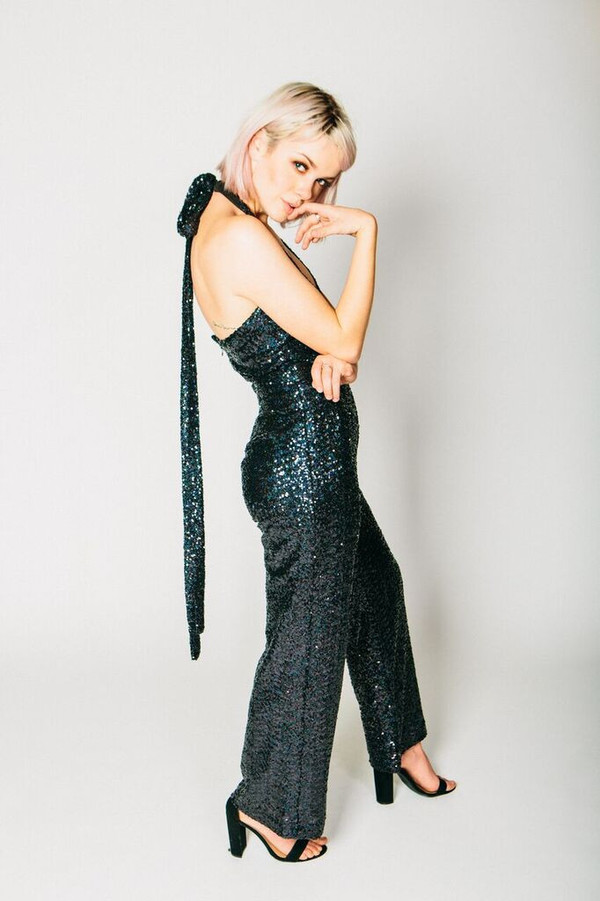 Any Old Iron Black Sequin 54 Jumpsuit Any Old Iron Black Sequin 54 Jumpsuit