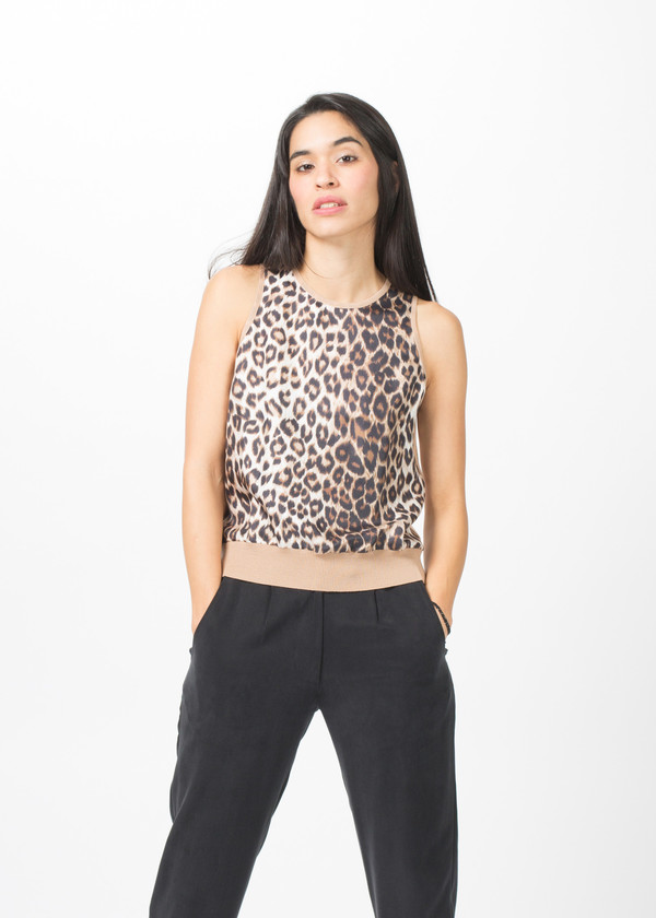 La Prestic Ouiston Silk and Wool Sleeveless Top La Prestic Ouiston Silk and Wool Sleeveless Top