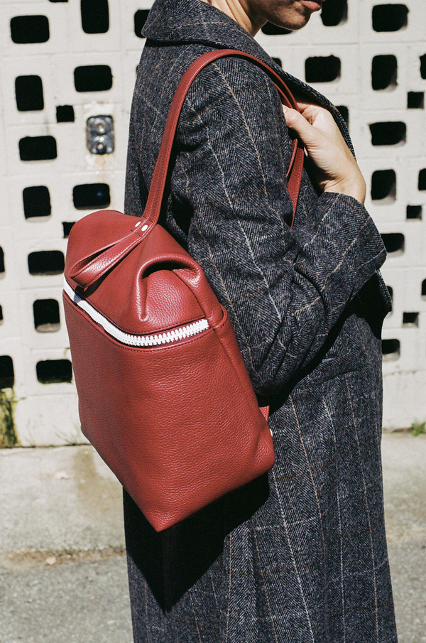 Kara Large Backpack - pebbled red Kara Large Backpack - pebbled red