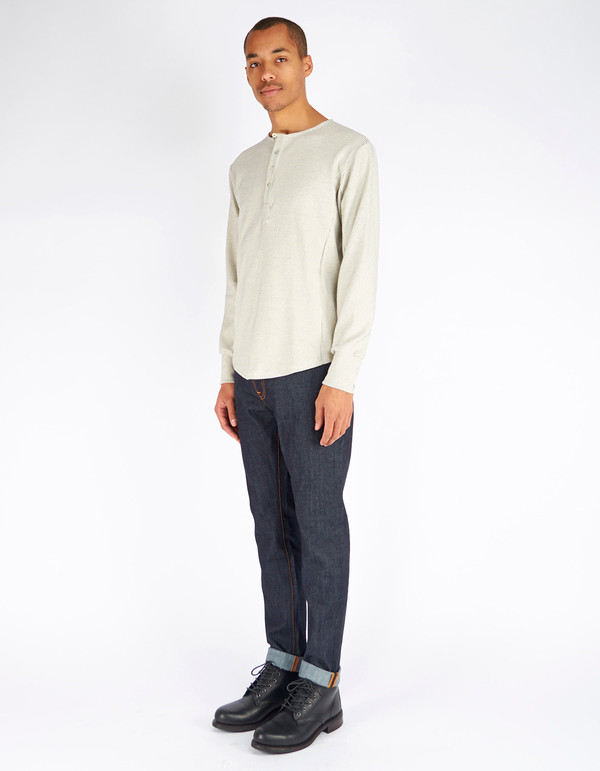 Men's 18 Waits Hobo Henley Pinstripe Men's 18 Waits Hobo Henley Pinstripe