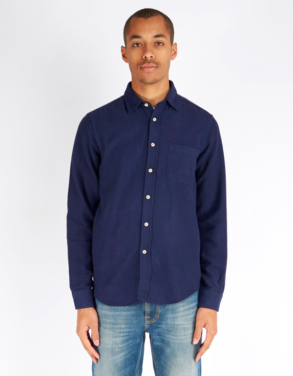 Men's Portuguese Flannel Teca Shirt Blue Men's Portuguese Flannel Teca Shirt Blue