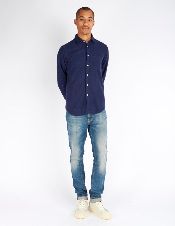 Men's Portuguese Flannel Teca Shirt Blue Men's Portuguese Flannel Teca Shirt Blue