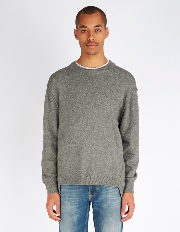 Men's Filippa K Organic Cotton Yak Sweater Grey Melange Men's Filippa K Organic Cotton Yak Sweater Grey Melange