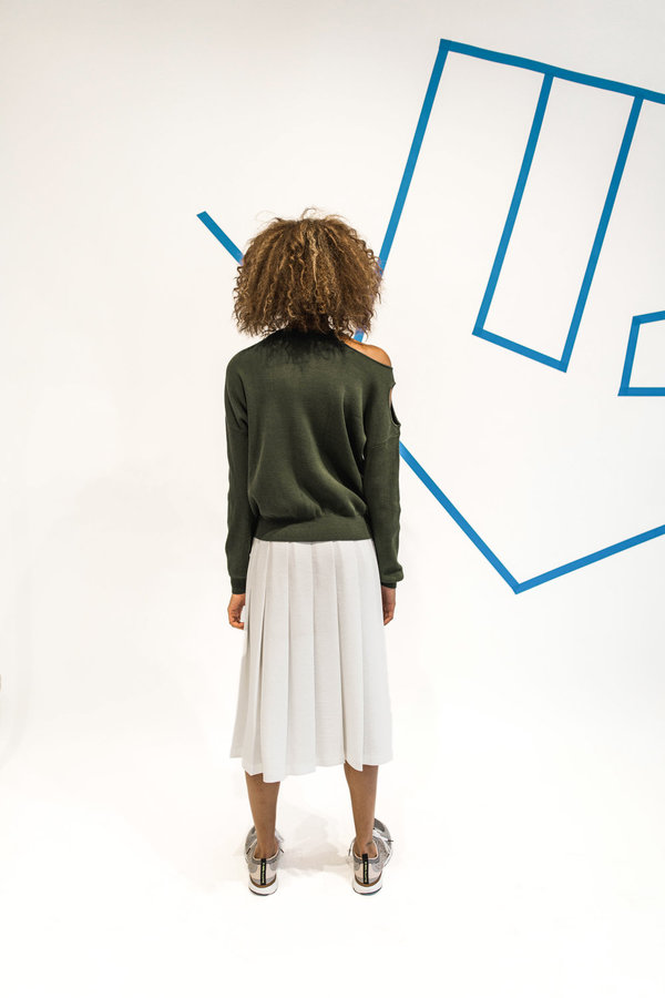Nomia Midi Pleated Skirt - Chalk Nomia Midi Pleated Skirt - Chalk