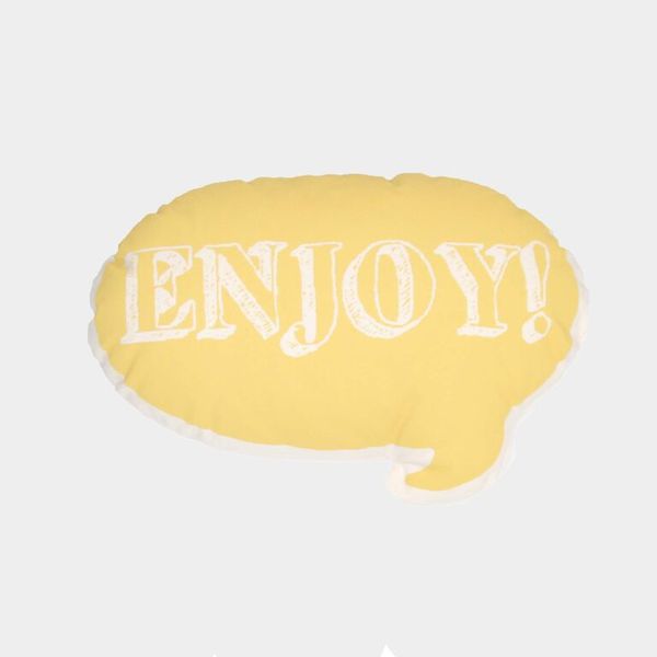 Ah, Quel Plaisir! Yellow Enjoy Pillow - Dodo Les Bobos Ah, Quel Plaisir! Yellow Enjoy Pillow - Dodo Les Bobos