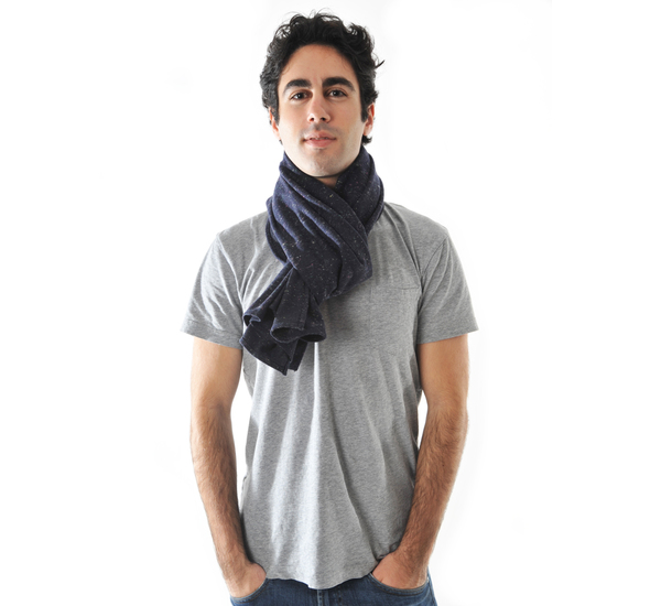 Navy Wool Galaxy Blend Scarf by The Hill-Side Navy Wool Galaxy Blend Scarf by The Hill-Side