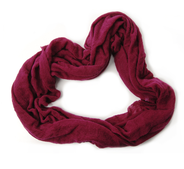 Burgundy Cashmere Tube Scarf by Botto Giuseppe Burgundy Cashmere Tube Scarf by Botto Giuseppe