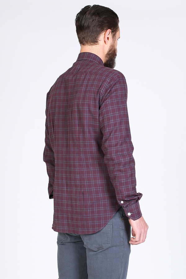 Men's Culturata Girolamo Shirt in Claret Men's Culturata Girolamo Shirt in Claret