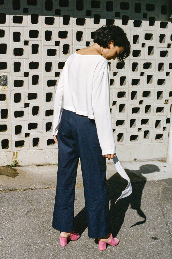 Objects Without Meaning Wide Leg Pant - navy Objects Without Meaning Wide Leg Pant - navy