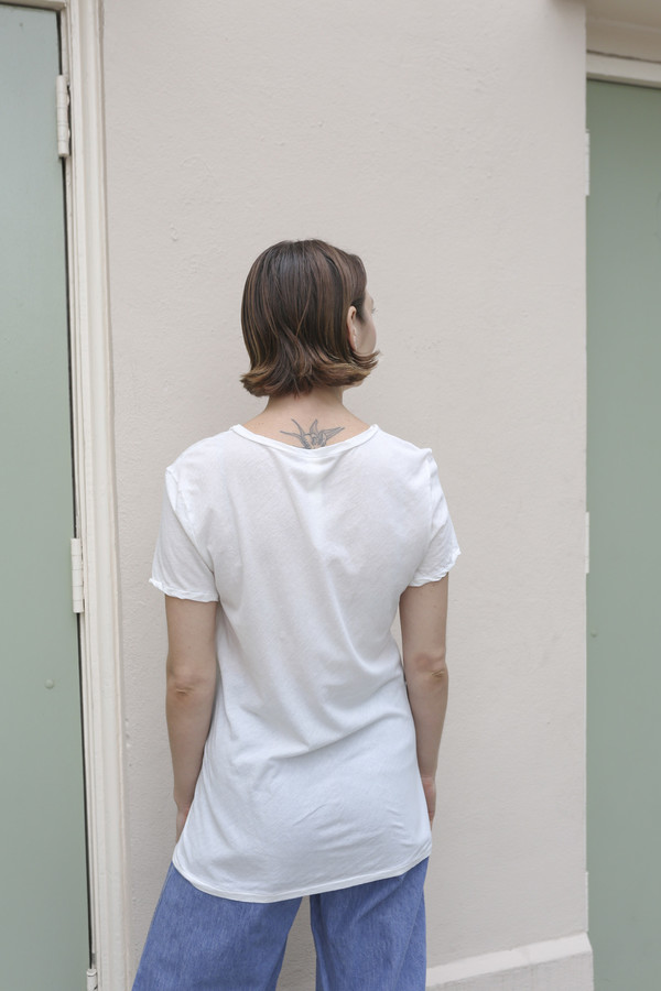 Lauren Manoogian Vellum Baby Tee in Bone Lauren Manoogian Vellum Baby Tee in Bone
