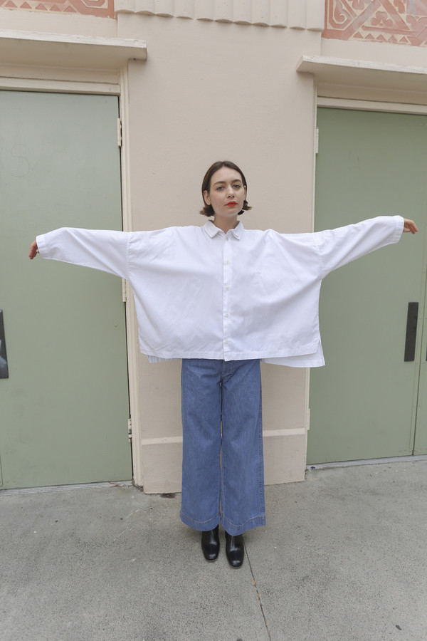 NONNA Vintage Eskandar Double Collar Wide Button Down NONNA Vintage Eskandar Double Collar Wide Button Down