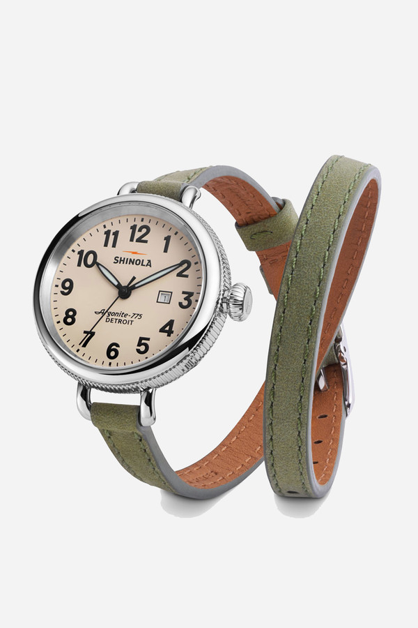 Shinola The birdy 34mm in jade & cream Shinola The birdy 34mm in jade & cream