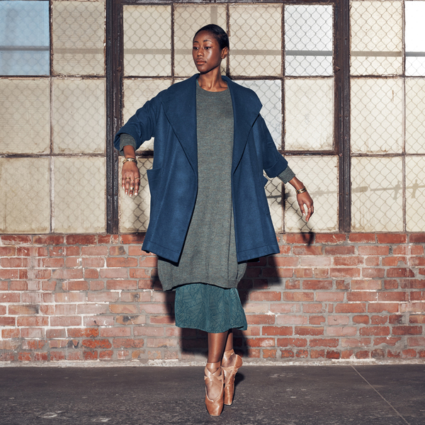 WOOL KIMONO COAT - BLACK WOOL KIMONO COAT - BLACK