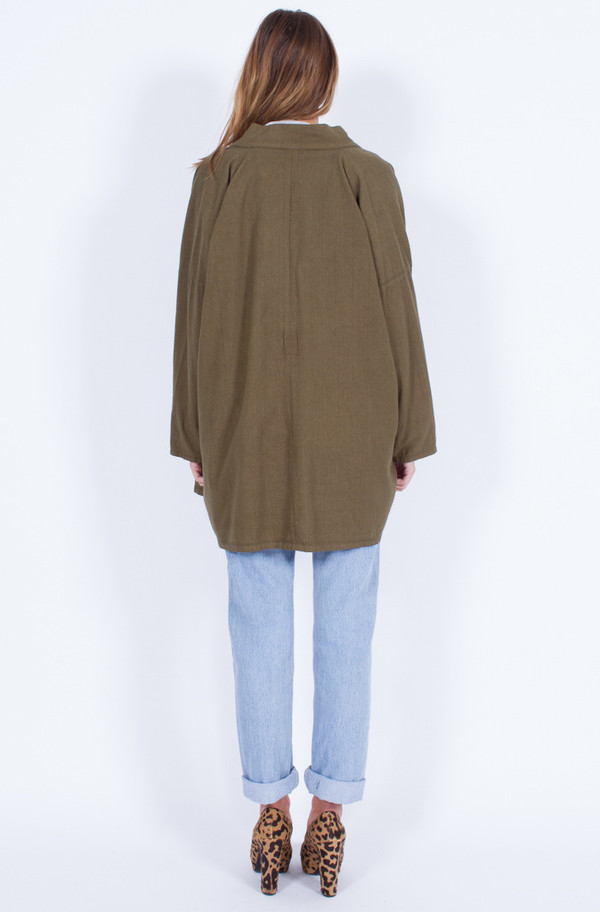 KHAKI COTTON KIMONO (ONE SIZE) KHAKI COTTON KIMONO (ONE SIZE)