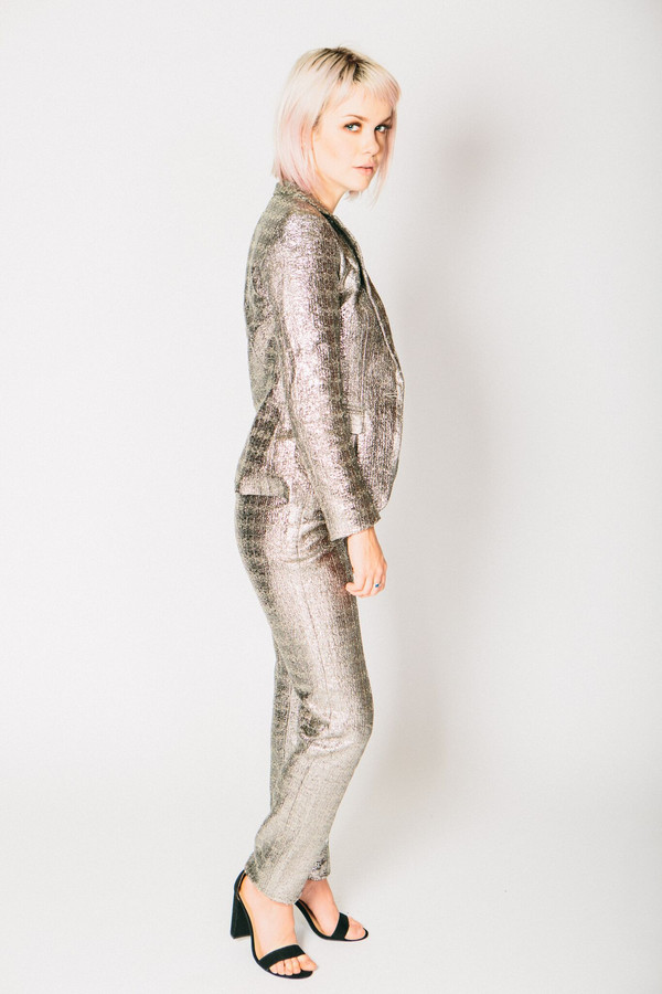 Any Old Iron Silver Metallic Wool Suit Any Old Iron Silver Metallic Wool Suit
