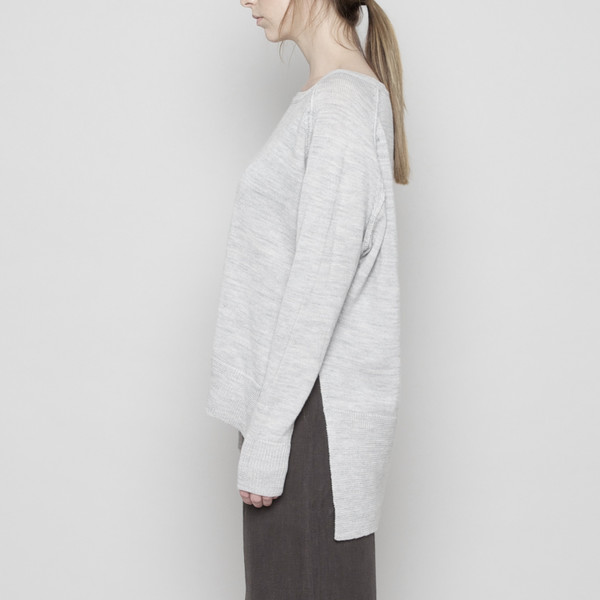 7115 by Szeki Exposed Seams Sweater - Light Gray FW16 7115 by Szeki Exposed Seams Sweater - Light Gray FW16